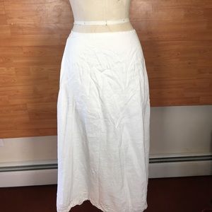 White Linen Skirt